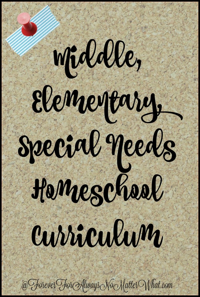 Middle, Elementary, Special Needs Homeschool Curriculum